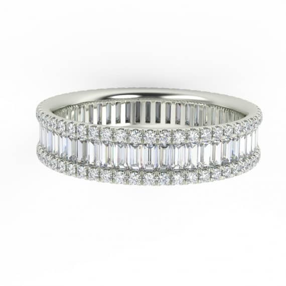SPECIAL OFFER - 1.80 CT ROUND AND BAGUETTE DIAMOND FULL ETERNITY IN PLATINUM