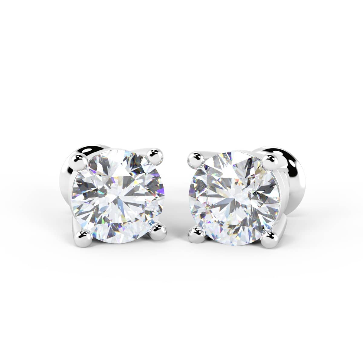 ( 0.30 ct - 2.00 ct ) Four Claw Diamond Stud Earrings - Customize Your Own