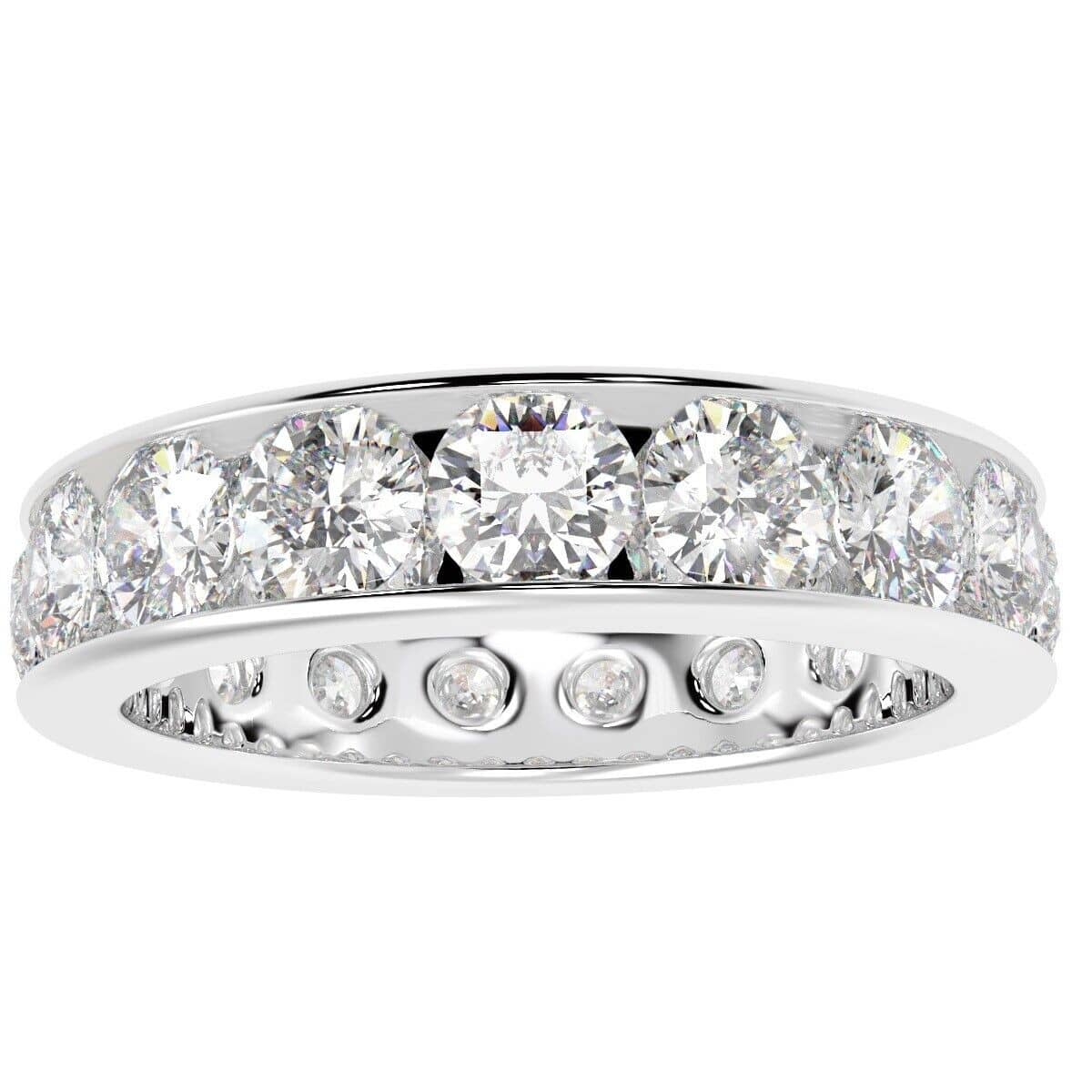 1.00 - 3.00 CT CLASSIC NATURAL ROUND DIAMOND CHANNEL SET FULL ETERNITY RING IN PLATINUM/18K GOLD