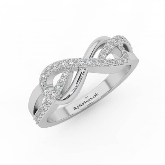 NATURAL ROUND DIAMOND INFINITY ETERNITY RING FOR WOMEN - 0.40 CARAT
