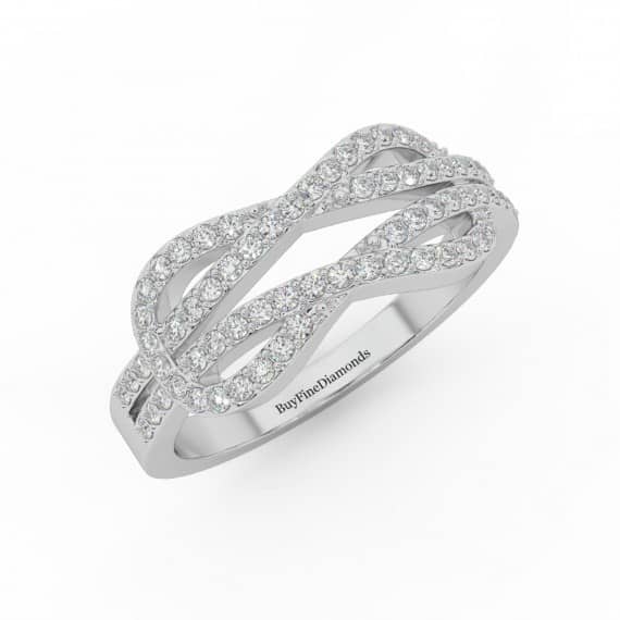 NATURAL ROUND DIAMOND INFINITY ETERNITY RING BAND - 0.40 CARAT