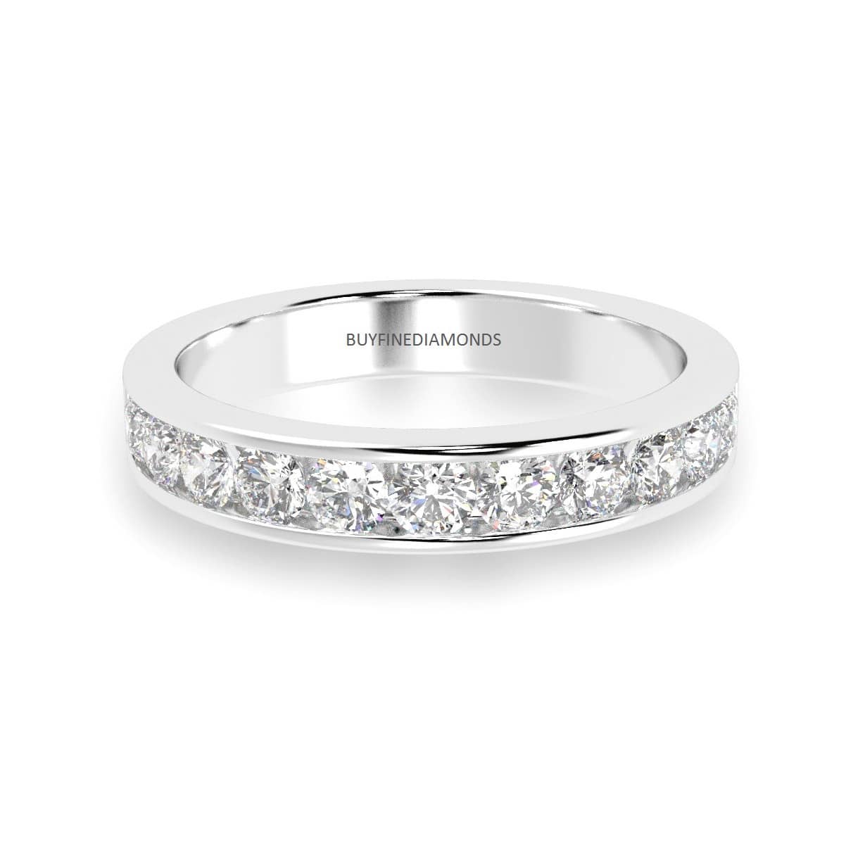 (0.25CT - 2.00CT) ROUND DIAMOND CHANNEL SET HALF ETERNITY RING, CUSTOMIZE & BUY