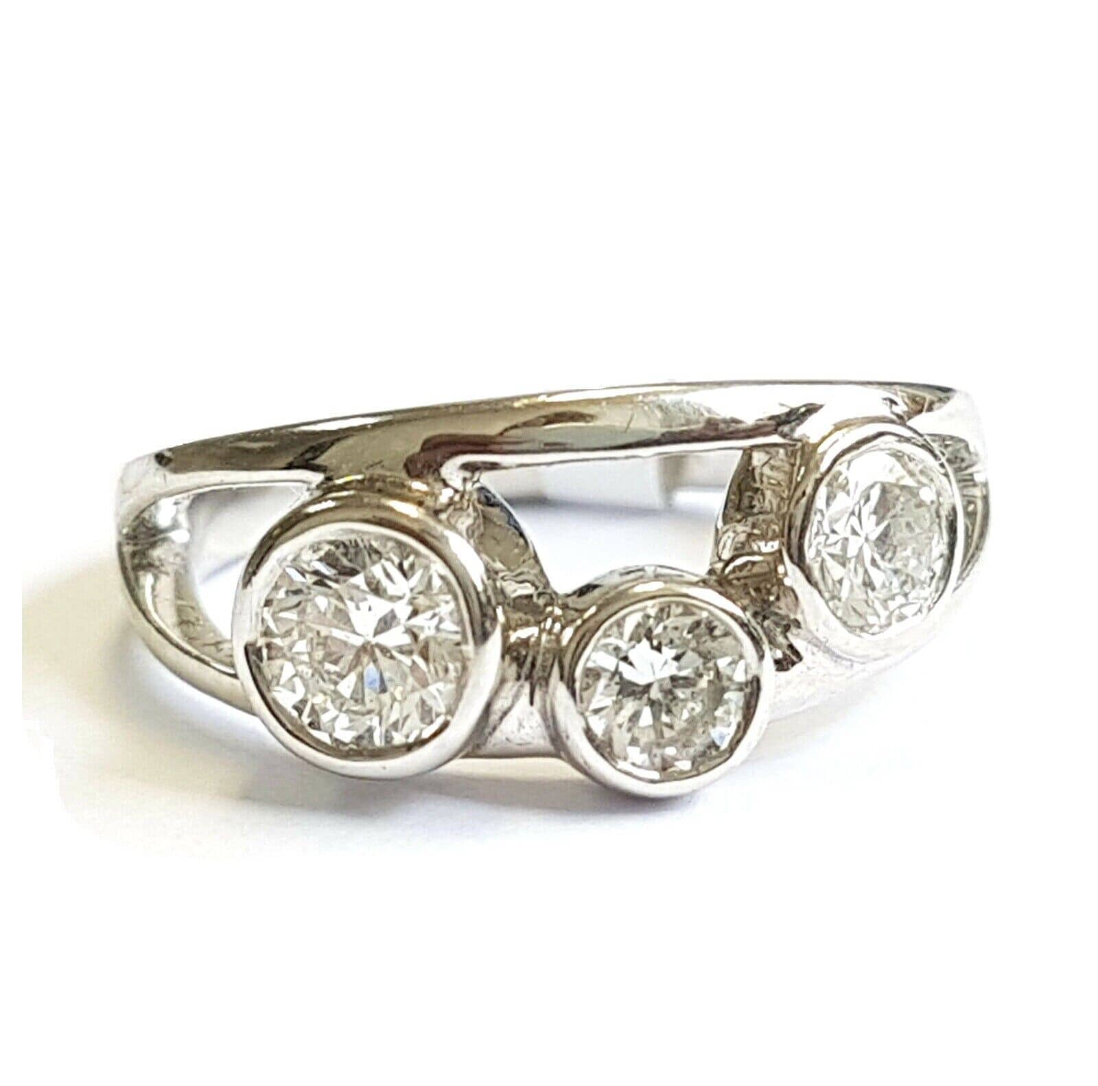 WGI certified 1.10 carat F / VS3 Stone Designer Engagement Ring Heavy Platinum