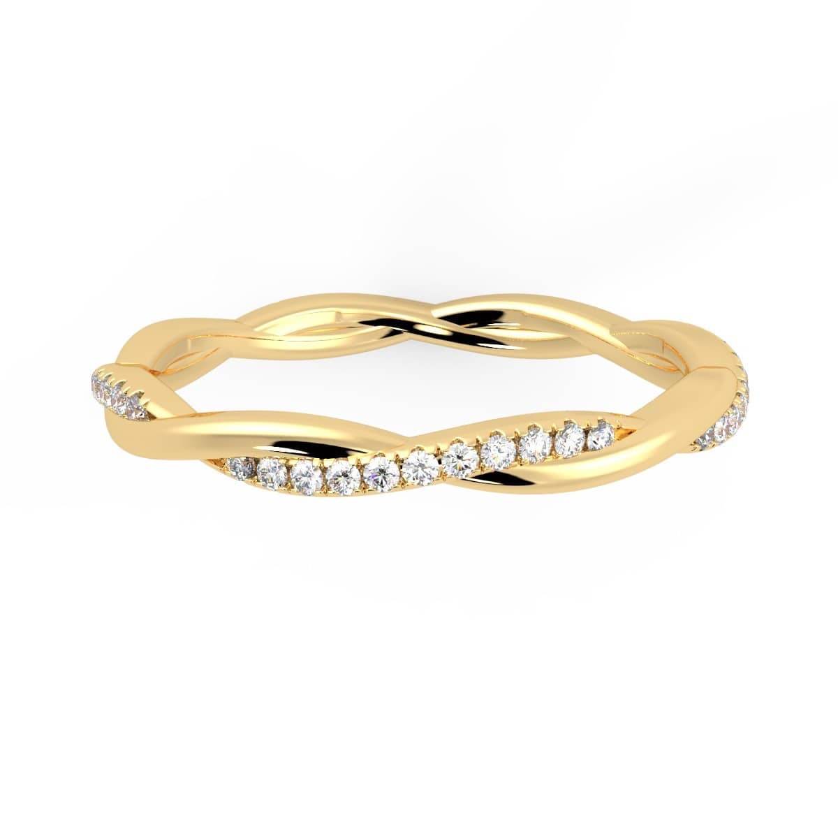 0.25 Ct Twisted Full Eternity Ring, Women Diamond Wedding Ring, Diamond eternity Ring