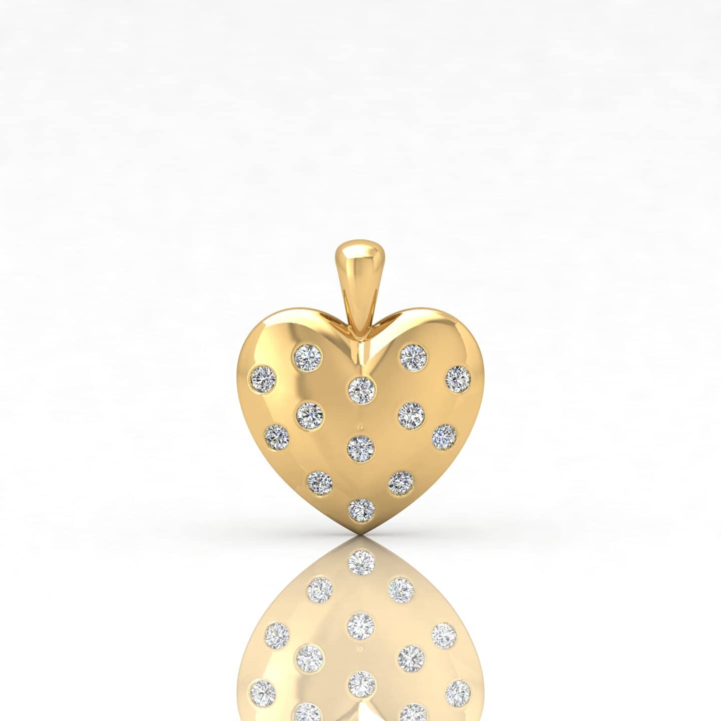 Special Gift for love one ! 0.33 Ct Heart Shape Pendent With Chain 14k Yellow Gold